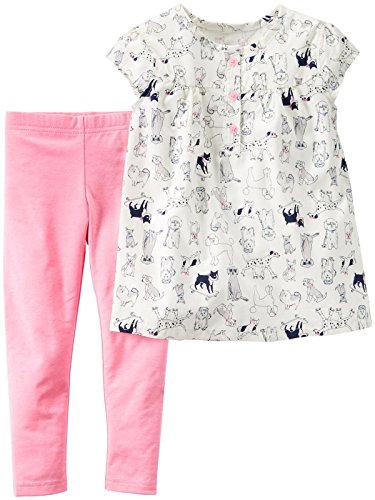 Baby Girls' 2 Piece Print Set 239g127, Puppies, New Born