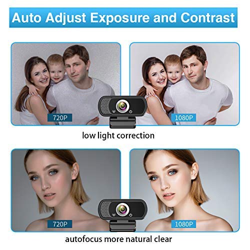 1080p Webcam with Microphone,Wide Angle Web Camera with Privacy Cover,USB External Camera for Computer Monitor Laptop Desktop PC Mac,HD Webcam for Live Streaming