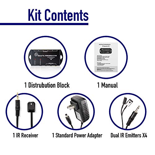 (Infrared) IR Remote Control Extender or IR Repeater Kit Control 1 to 8 Devices (Expandable to 12!)