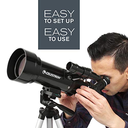 '- 70mm Travel Scope - Portable Refractor Telescope - Fully-Coated Glass Optics - Ideal Telescope for Beginners - BONUS Astronomy Software Package