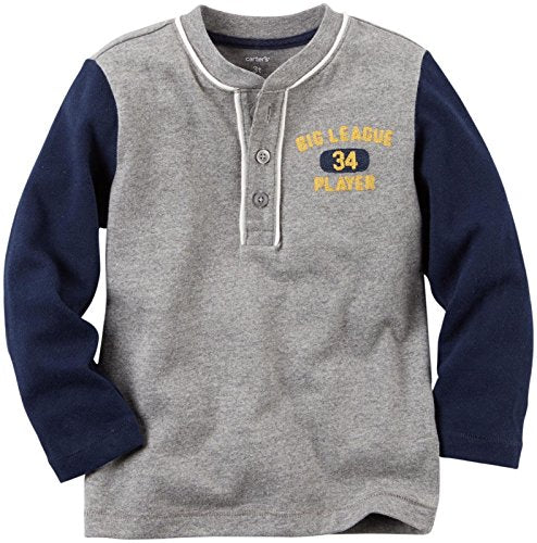 Carter s Baby Boys  Henley - Heather - 3 Months