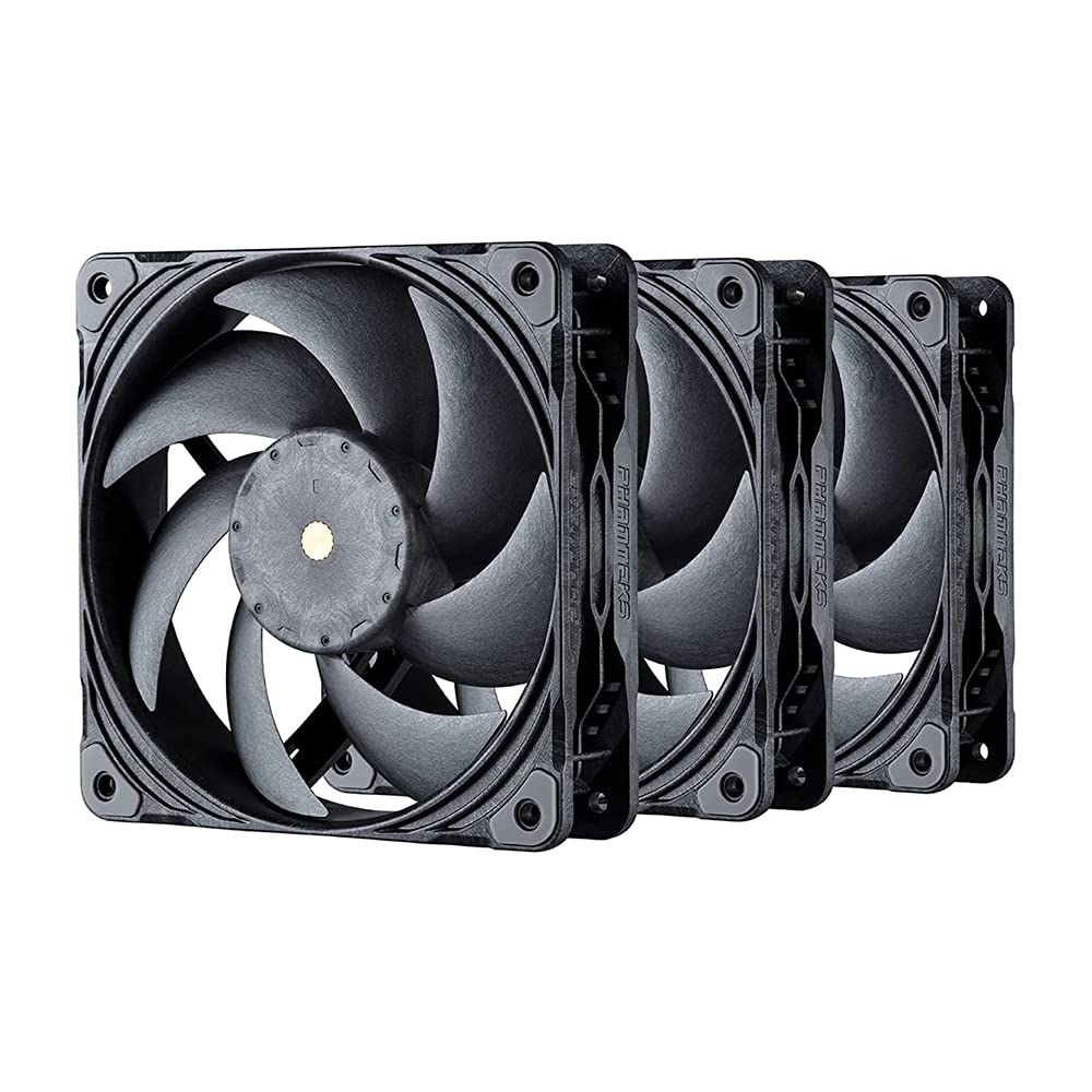 (PH-F120T30_BG_3P) T30-120 Fan Triple-Pack, Premium high-Performance Fan, Excellent Sound Quality, 4-pin PWM, Multiple Fan RPM Modes, Black/Grey