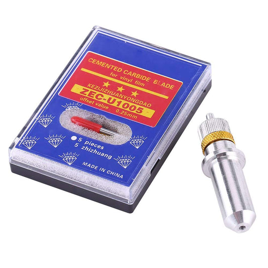 Plotter Blades, Tungsten Steel Plotter Blade 30, 45, 60 Degree Plotter Blade Cutter Cutting Tool with Holder