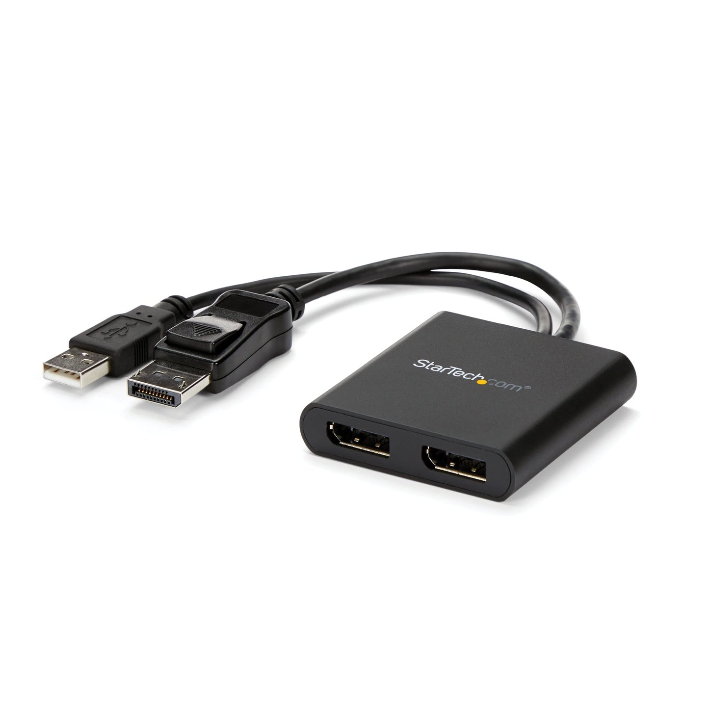 .com 2-Port Multi Monitor Adapter - DisplayPort 1.2 MST Hub - Dual 4K 30Hz or 1080p - USB Bus Powered - Video Splitter for Extended Desktop Mode on Windows PCs Only - DP to 2x DP (MSTDP122DP)