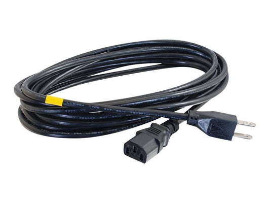 Power Cord, Replacement Power Cable, 3 Pin Connector, Universal Power Cord, 5-15P to C13, 18 AWG, Black, 6 Feet (1.82 Meters), Cables to Go 03130