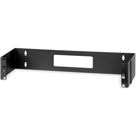 .com 2U Hinged Wall Mount Patch Panel Bracket - 6 inch Deep - 19" Patch Panel Swing Rack for Shallow Network Equipment- 22lbs (WALLMOUNTH2)