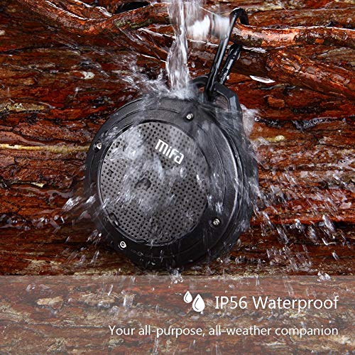 Bluetooth Speaker, F10 Portable Soundbox with DSP Bass Sound, IP56 Dustproof Waterproof, 10-Hour Playtime, Built-in Mic, TF Card Slot, USB Audio Input, Clip On