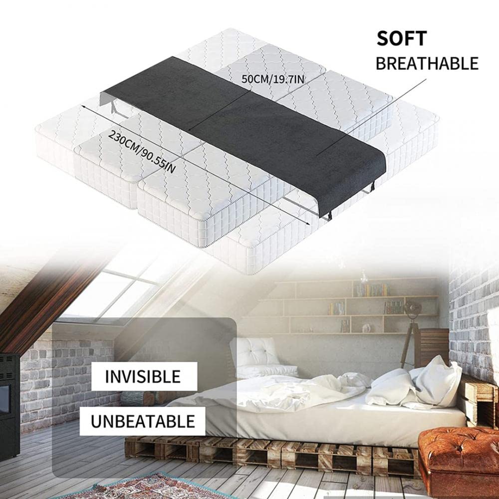 Home Bed Bridge, Twin to King Mattress Connector Converter Kit with Split King Bed Ga-p Filler Mattress Connector Adjustable Strap with Anti Dual Loop Design to Create King and Queen Black)