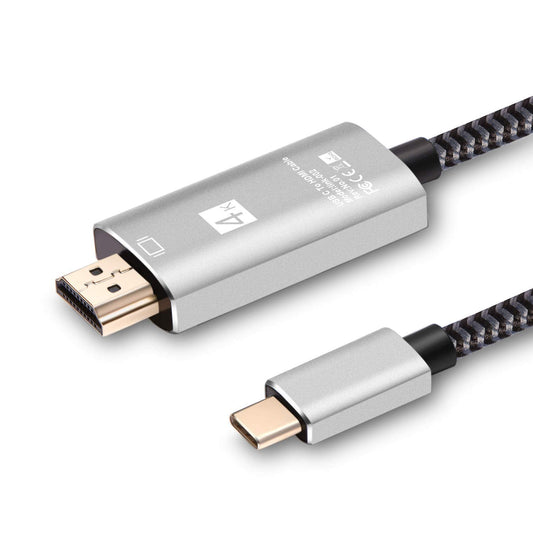 USB C to HDMI Cable, USB Type-C to 4K HDMI , (Thunderbolt 3 Compatible) with MacBook Pro/Air 2020/2019/2018, iPad Pro 2020/2019/2018, Samsung S10/S9/HP/HW (6ft)