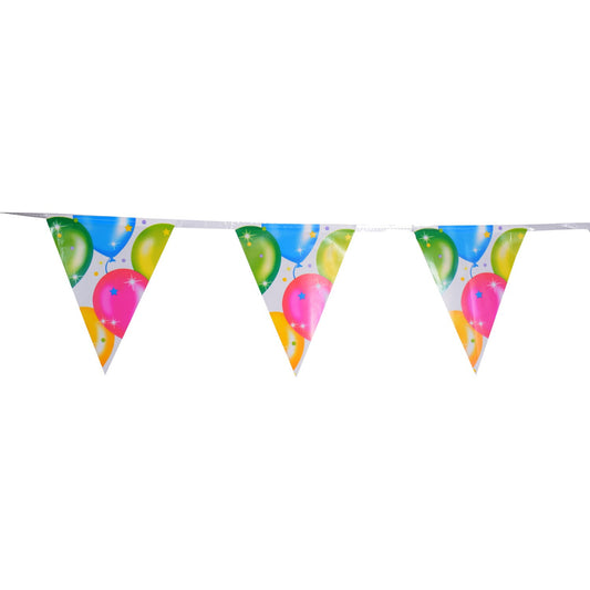 Birthday Balloon Flag Banners, 12 ft. Strands (Pack of 24)