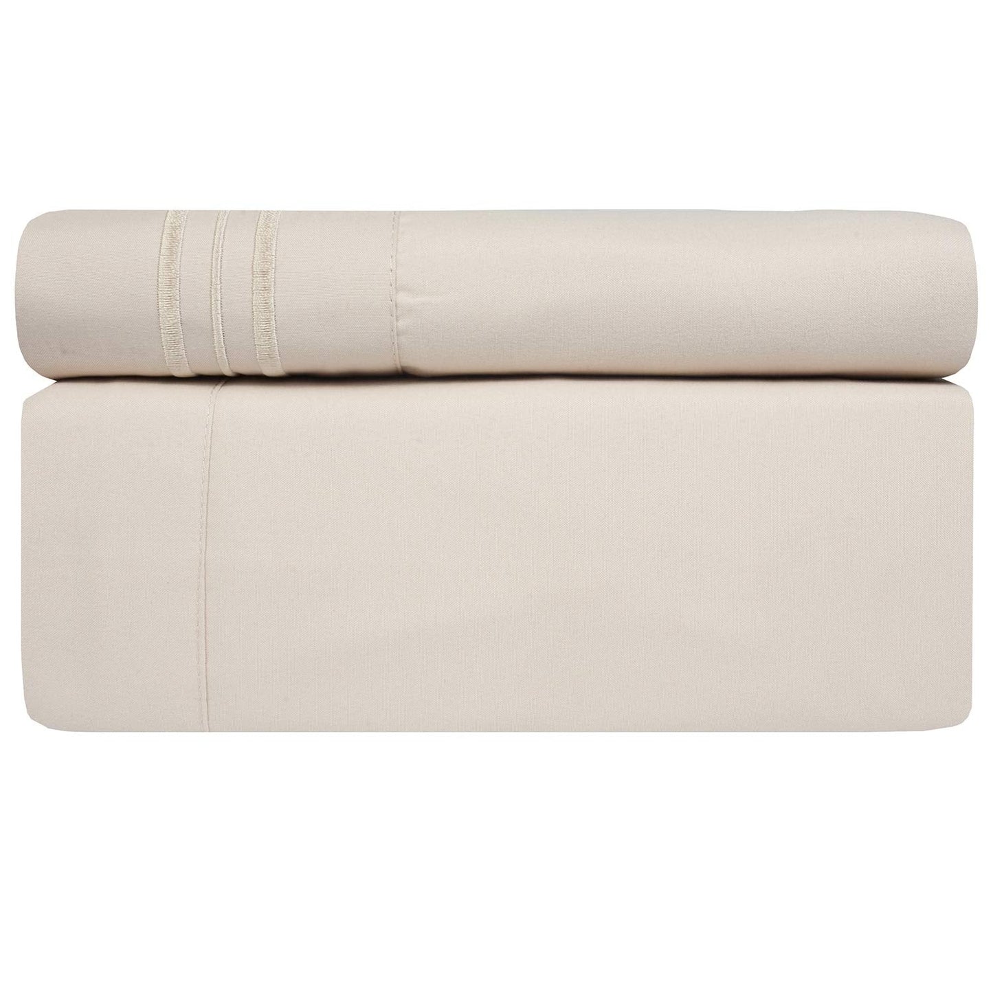 1800 Thread Count Sheet Set Soft Egyptian Quality Brushed Microfiber Sheets Bedding Set with Flat Sheet, Fitted Sheet, 2 Pillow Cases