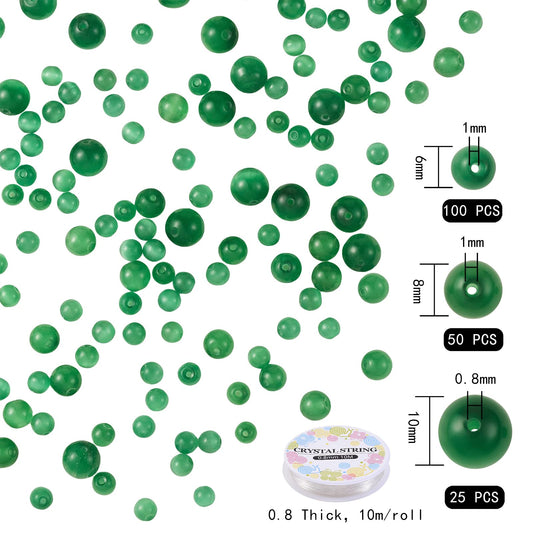 175-Piece Green Cat Beads Jewelry Making Kit