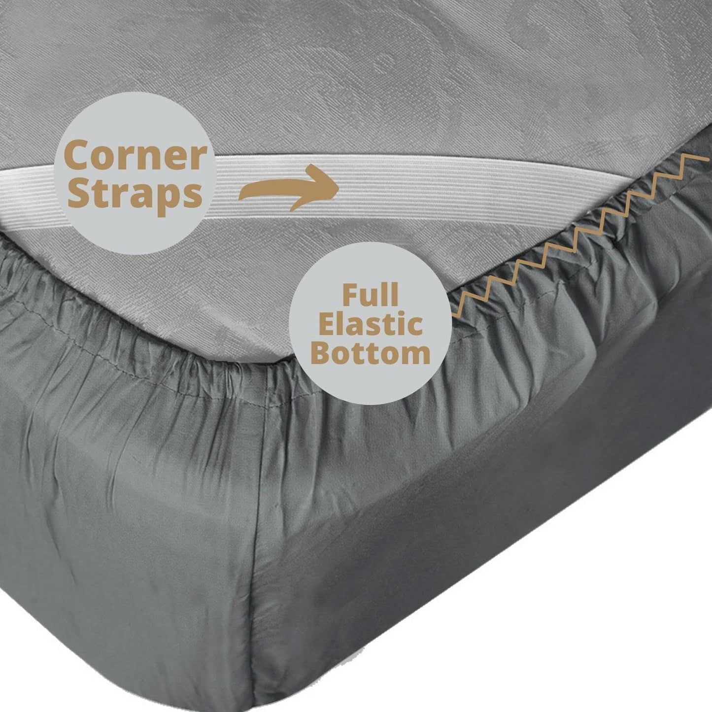 Empyrean Split King Sheets Set 110 GSM 7 Piece Bed Sheets for Split King Size Bed, Double Brushed Split King Size Sheets, Hotel Sheets, Soft Sheets Pillowcases Charcoal Gray