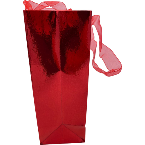 MODAIO-Gift Bags Small Size – Reusable Gift Bags With Handles From Three Different Stunning Colors - Perfect As Goodie Bags, Birthday Gift Bags, Party Favor Bags– 4"W x 3"D x 6"H Size-1/count (Red)