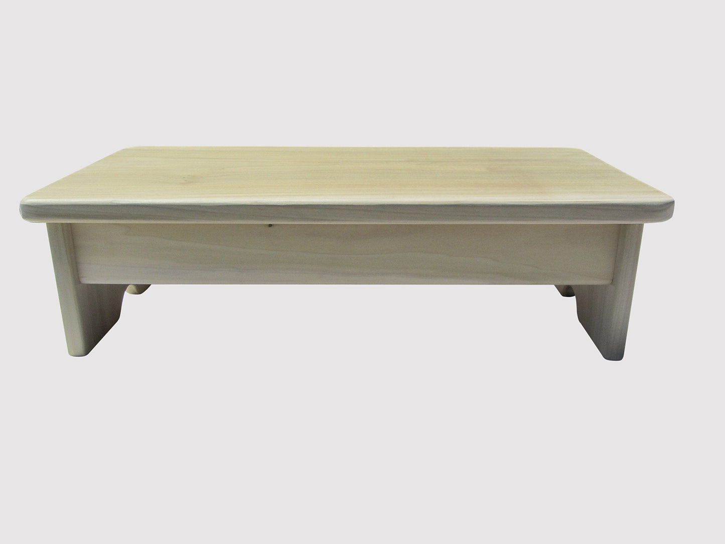 Compact Bedside Foot Stool 6" Tall Unfinished Made in The USA)