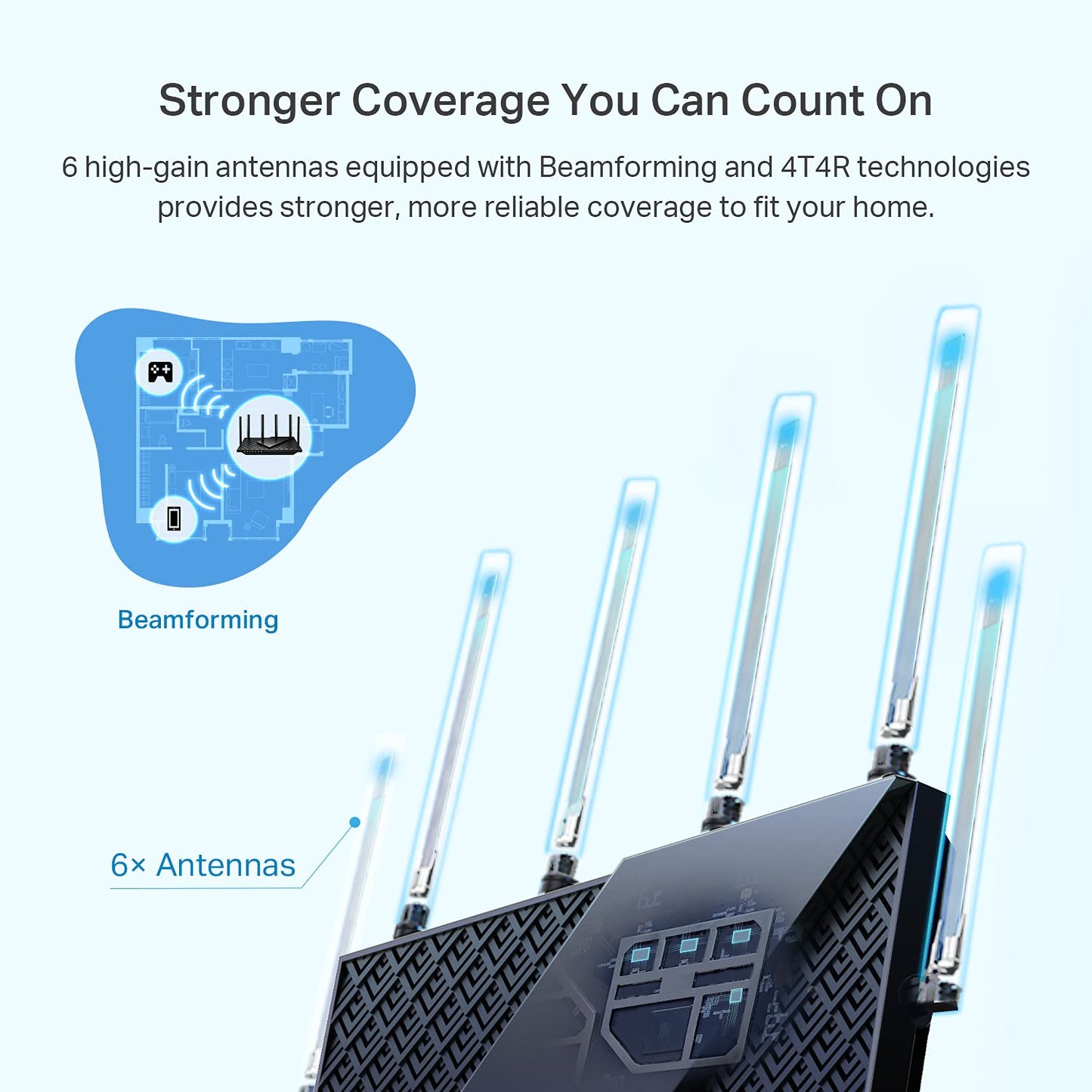 AX5400 WiFi 6 Router (Archer AX73)- Dual Band Gigabit Wireless Internet Router, High-Speed ax Router for Streaming, Long Range Coverage