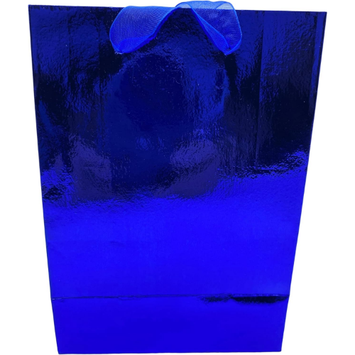 MODAIO-Gift Bags Small Size – Reusable Gift Bags With Handles From Three Different Stunning Colors - Perfect As Goodie Bags, Birthday Gift Bags, Party Favor Bags– 4"W x 3"D x 6"H Size-1/count (Blue)