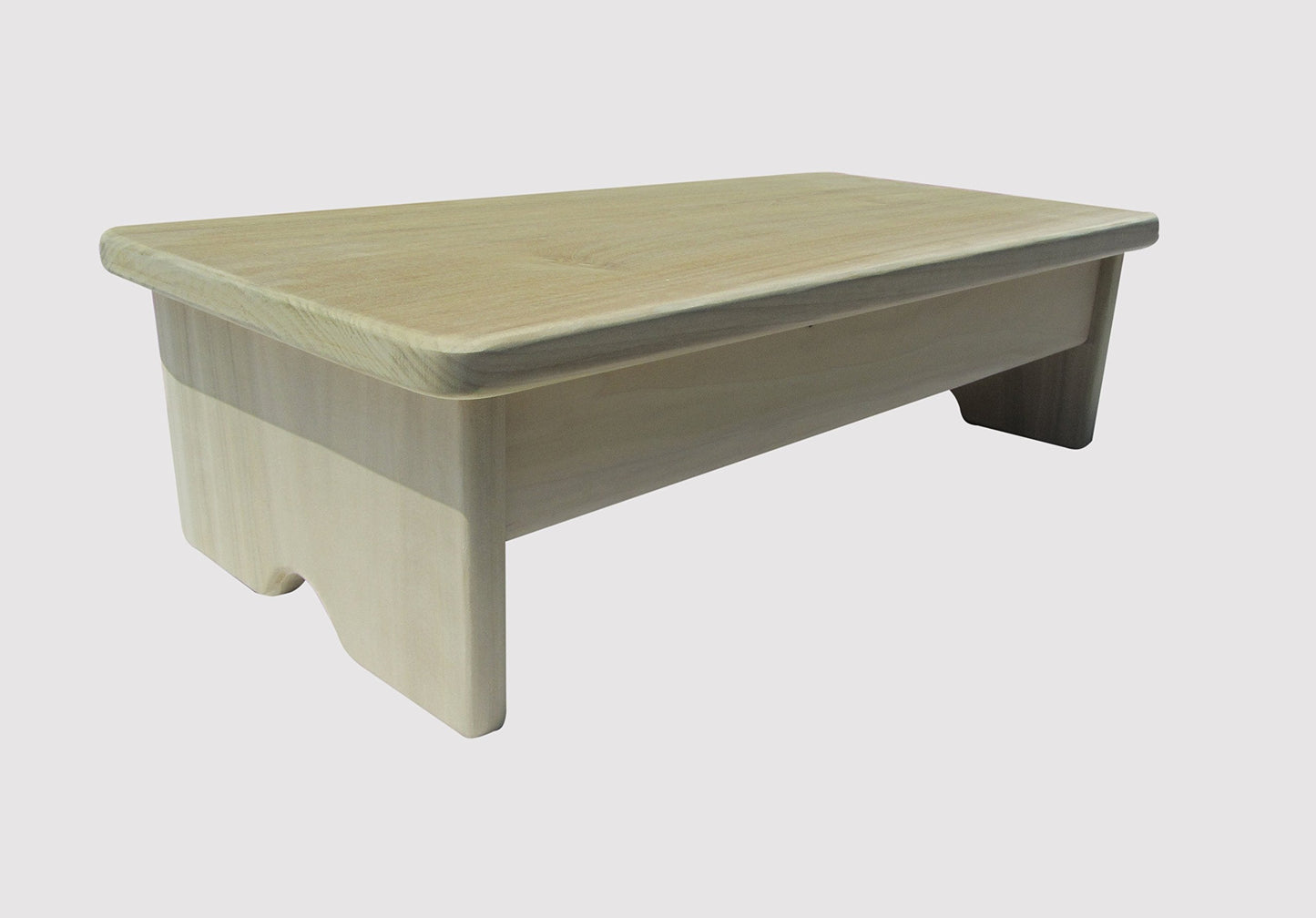 Compact Bedside Foot Stool 6" Tall Unfinished Made in The USA)