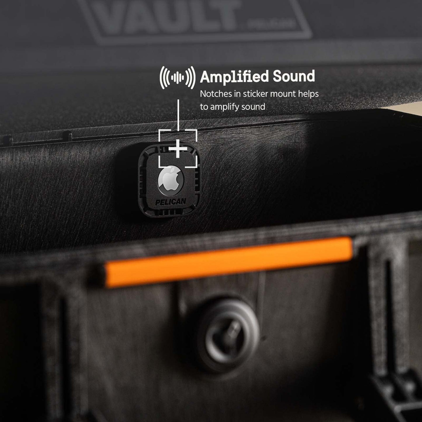 Pelican - Protector Stick-On Mount Case for Apple AirTag - Heavy-Duty - 4 Pack - Black
