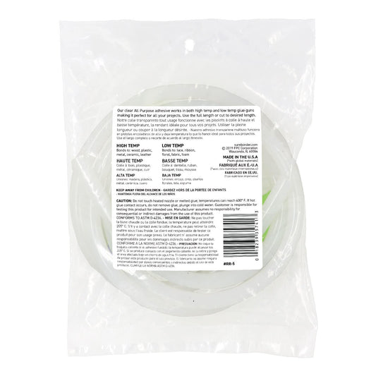 Clear Hot Stick Roll 60" Full-Size Transparent Adhesive