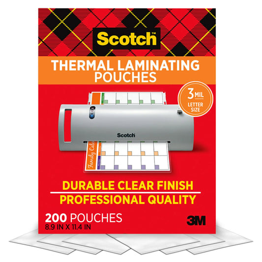 200 Count Thermal Laminating Pouches for Letter Size