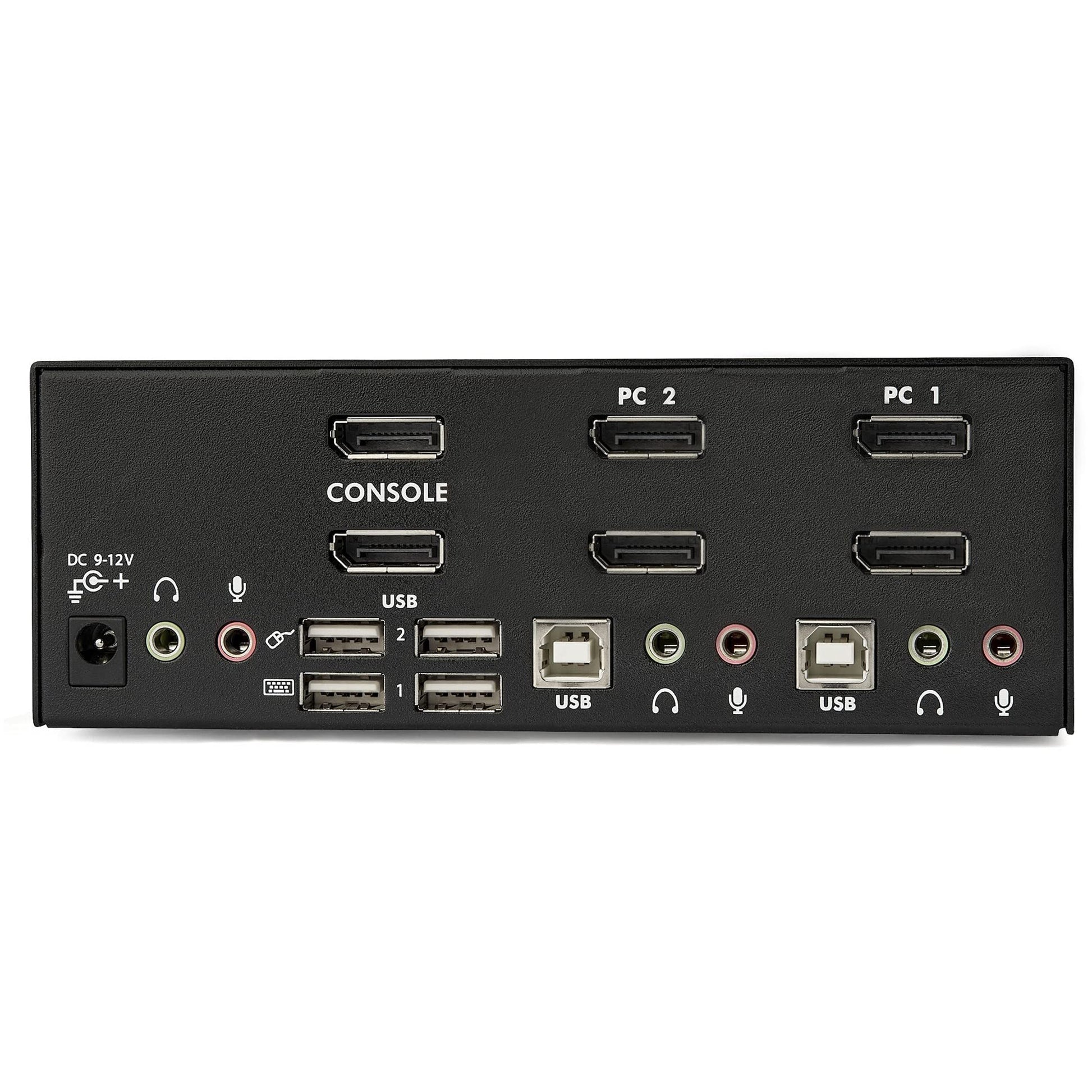 .com 2-Port DisplayPort KVM Switch - Dual-Monitor - 4K 60 - with Audio & USB Peripheral Support - DP 1.2 - USB Hub (SV231DPDDUA2)