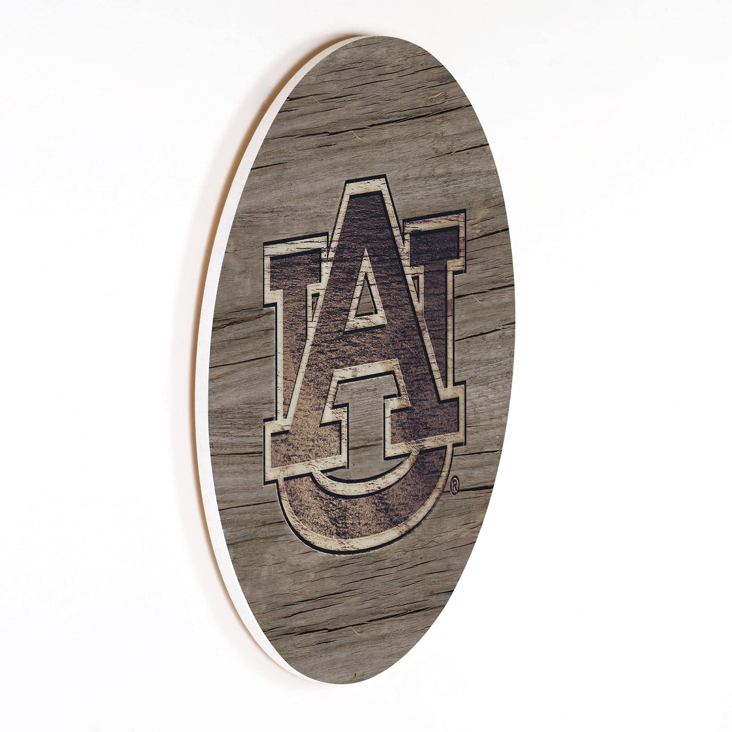 Collegiate Logo Auburn University 17 x 17 MDF Wood Decorative Barrel Top Sign
