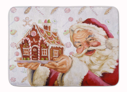 PJH3006RUG Santa Claus A Home for The Holidays Bath Mat Machine Washable Anti-Fatigue Memory Foam Kitchen Rug, 19 X 27, Multicolor