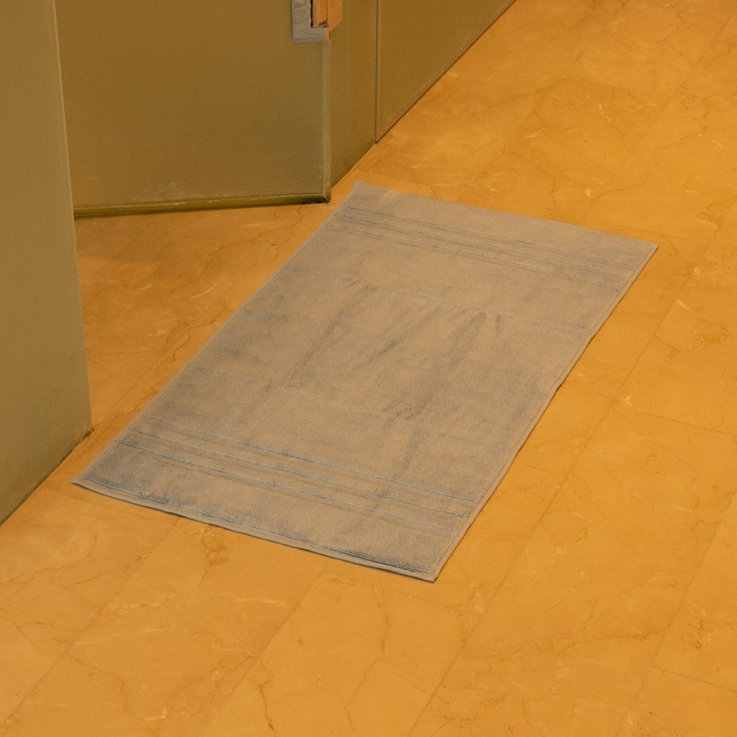 1000-GSM Hotel Bamboo-Cotton, Bath Mat 20X34, Allure Blue, Bath Rug