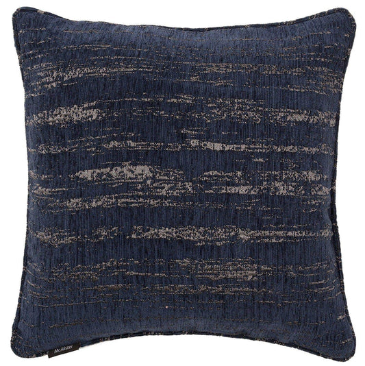Navy Blue Textured Chenile Cushion Cover for Bedroom  Living Room Decor  43x43 cm  17x17 Inches
