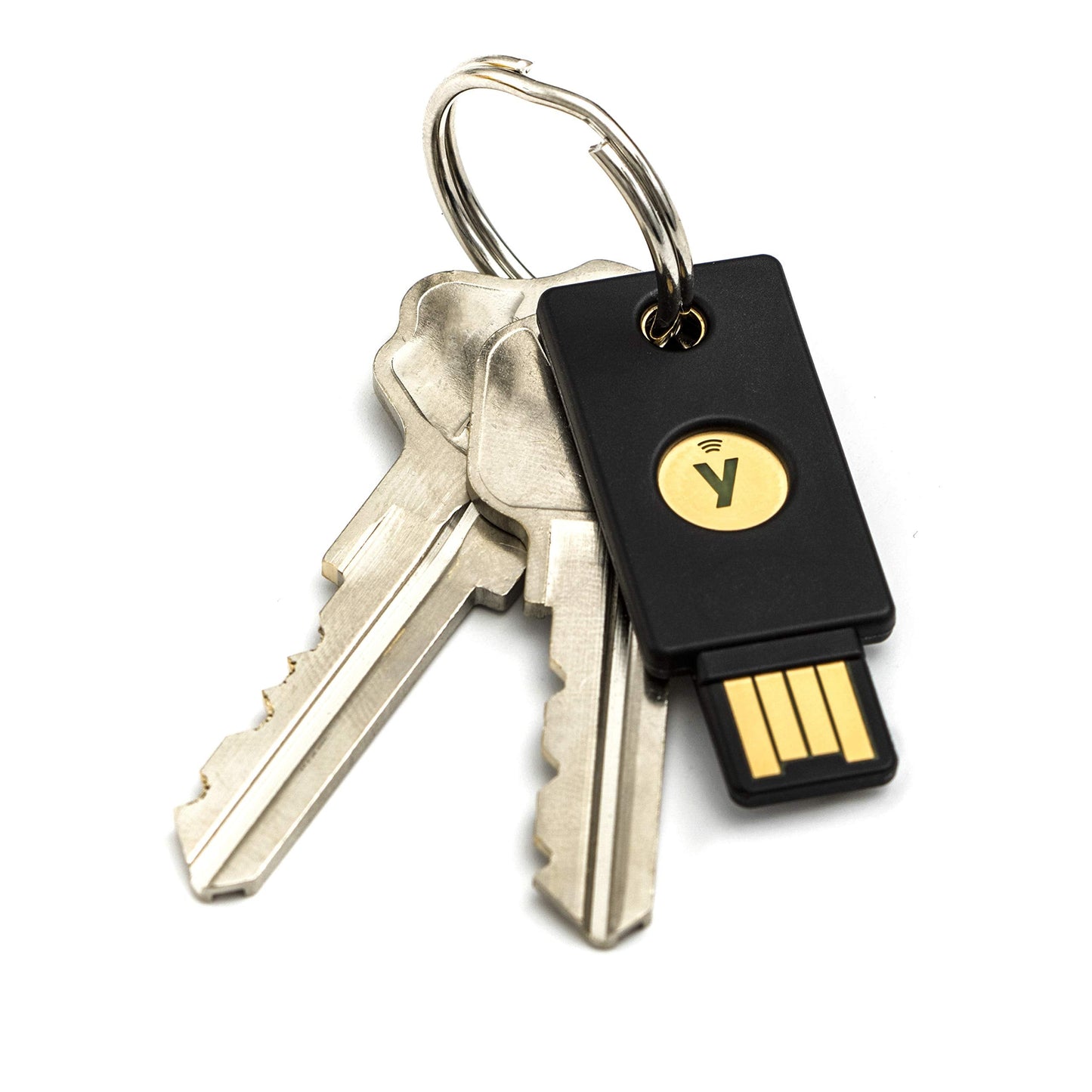 '- YubiKey 5 NFC - Two Factor Authentication USB and NFC Security Key, Fits USB-A Ports and Works with Supported NFC Mobile Devices - Protect Your Online Accounts with More Than a Password