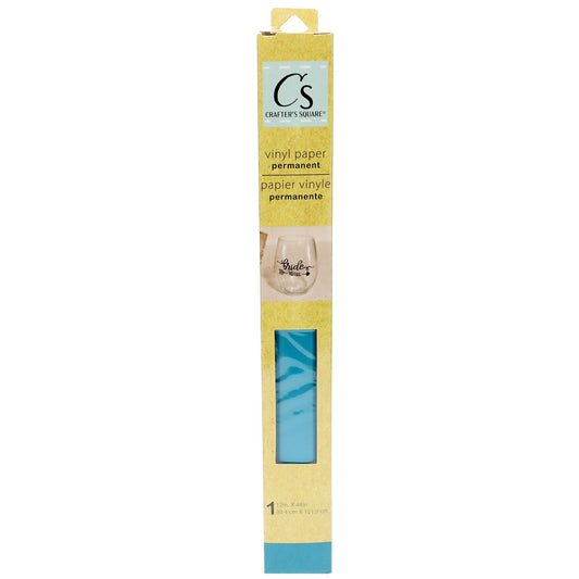 Crafter's Square Teal Permanent Vinyl Paper Rolls (Pack of 24)