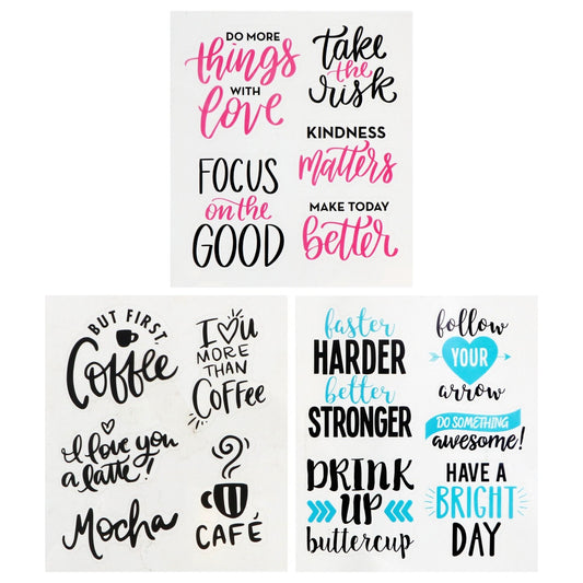 Crafter's Square Everyday Sentiment Stickers (Pack of 36)
