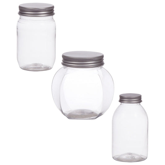 Clear Plastic Craft Jars (Pack of 36)