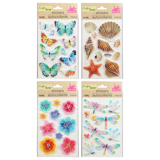 Crafter's Square Spring 3D Pop-up Stickers (Pack of 36)