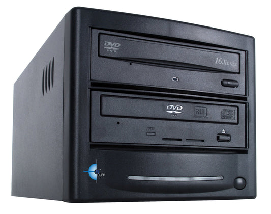 1 to 1 DVD/CD Disc Copy Duplicator Video & Audio Media Disc Copier GS1SAMB (Black)