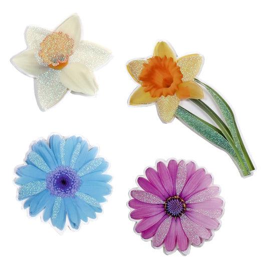 Crafter's Square Flower Stickers, 4-ct. Packs (Pack of 36)