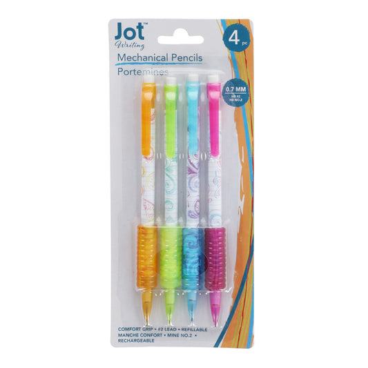 Bright Designer Mechanical Pencils with Comfort Grips, 4-ct. Packs (Pack of 36)