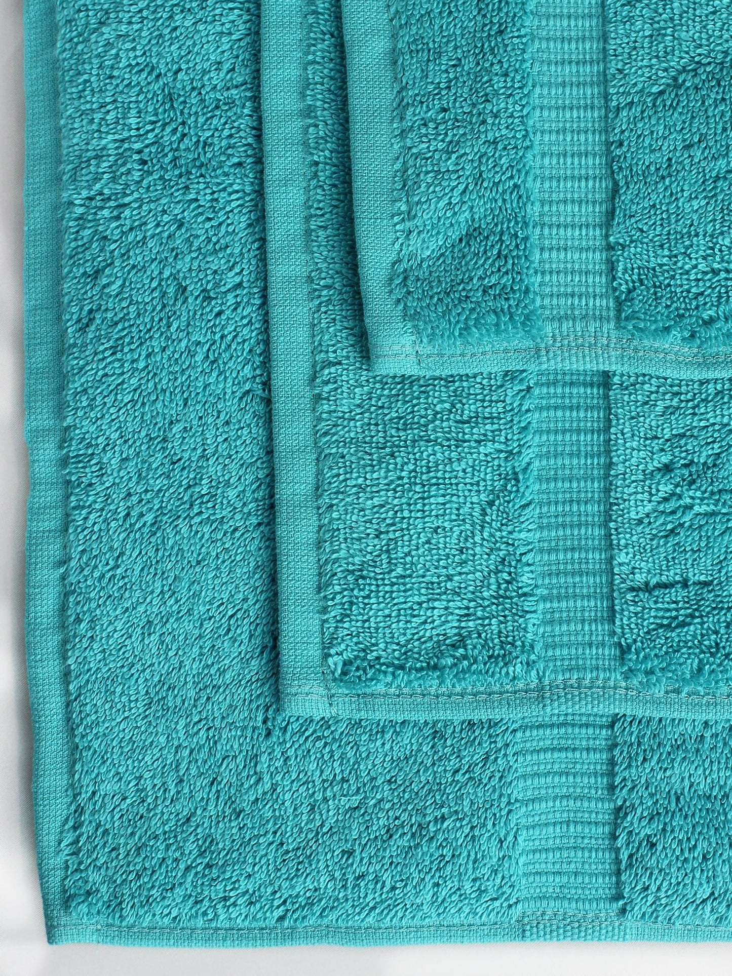 Hotel Spa Quality 100% Cotton Premium Towels Soft Absorbent 8-Piece Towel Sets, Aqua)