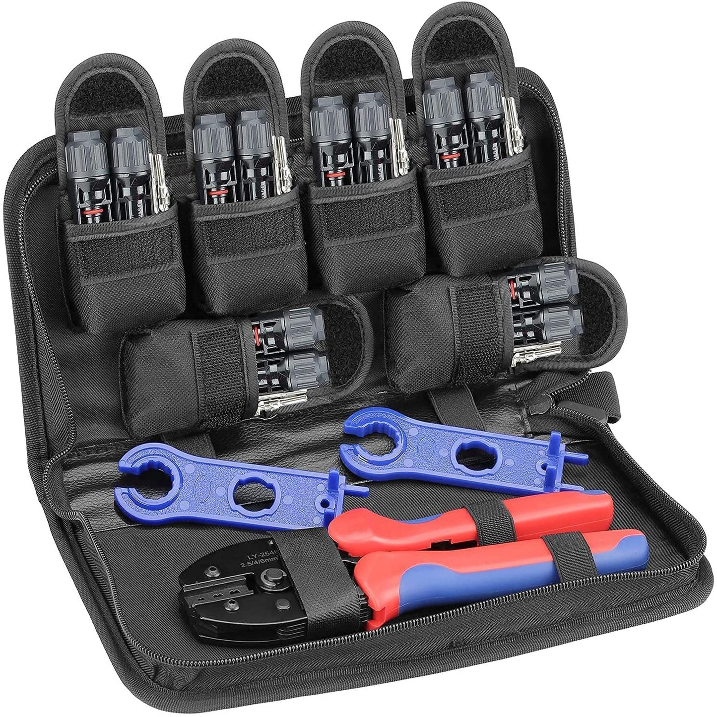 Solar Crimper Tool Kit with Connectors and Wrench for Panel Installation
