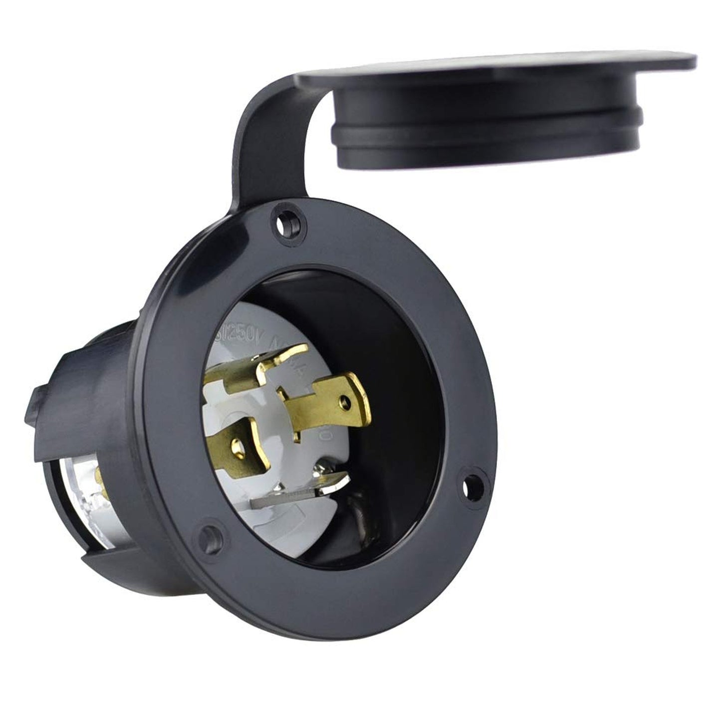 NEMA L14-30 Generator Power Inlet Outlet Socket 30 Amp 125/250V Black