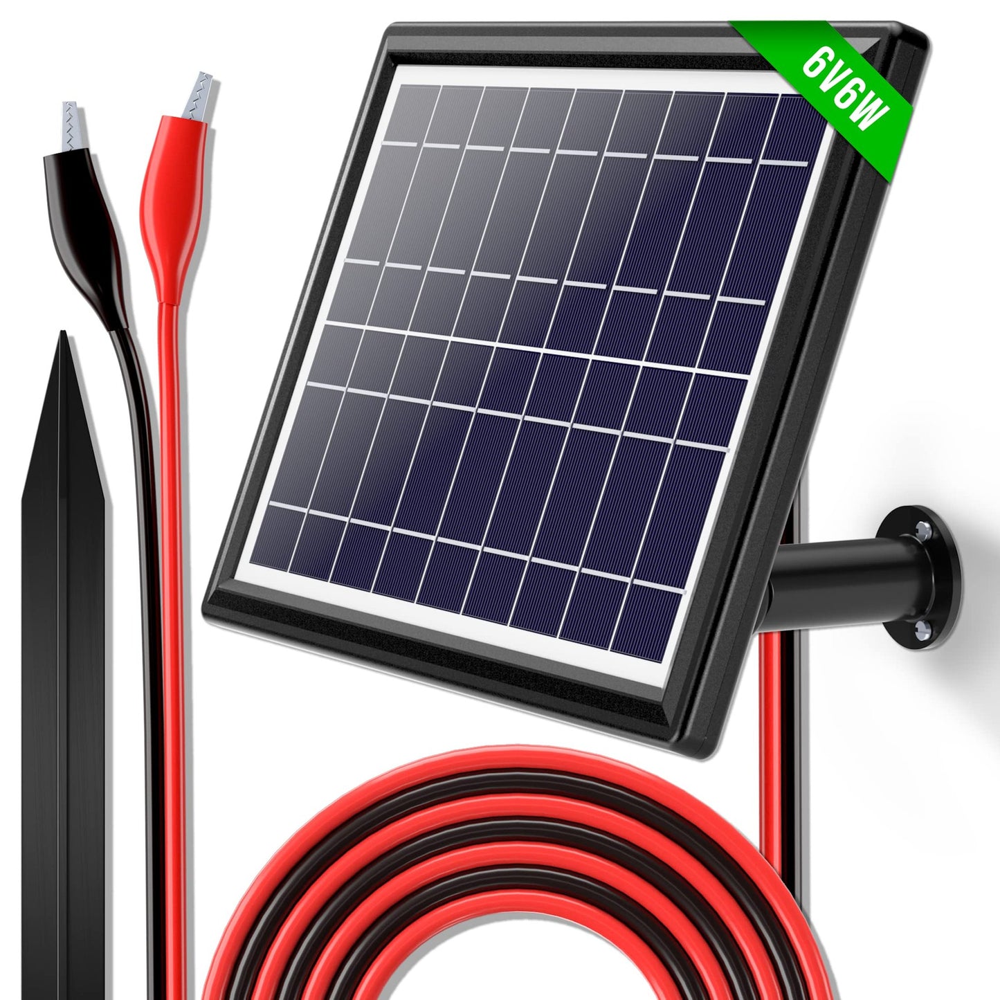 SolarTrickle 6V 6W Charger for Car Battery and Deer Feeder with Adjustable Mount