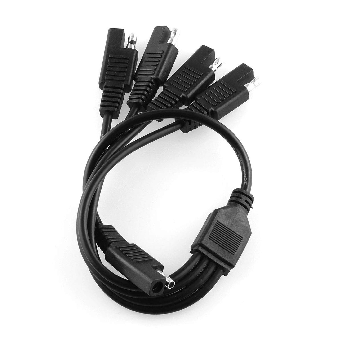 SAE Power Splitter Cable 40cm 18AWG for Solar Panel Charging 1 to 4 Connectors