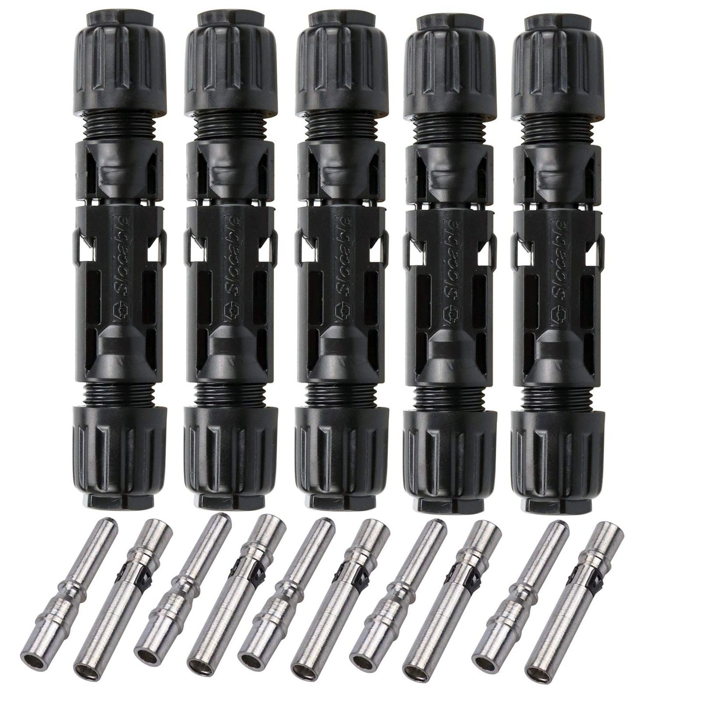 High-Performance 1500V Solar PV Connectors 50A Waterproof 5 Pairs 10AWG