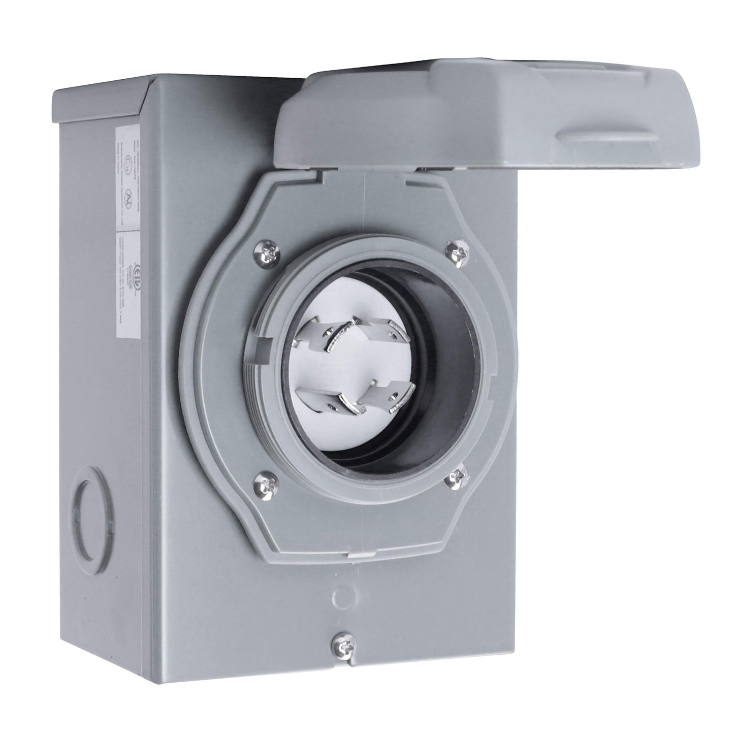 30 Amp Waterproof Generator Power Inlet Box for Outdoor Use 7500 Watts