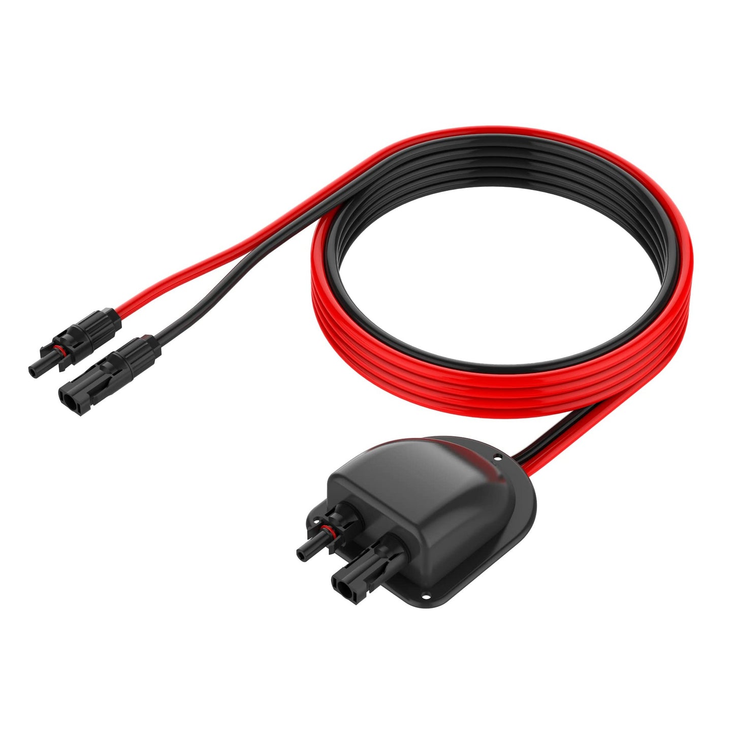 Solar Junction Box with Weatherproof Entry Housing and 10Ft Cable for RVs