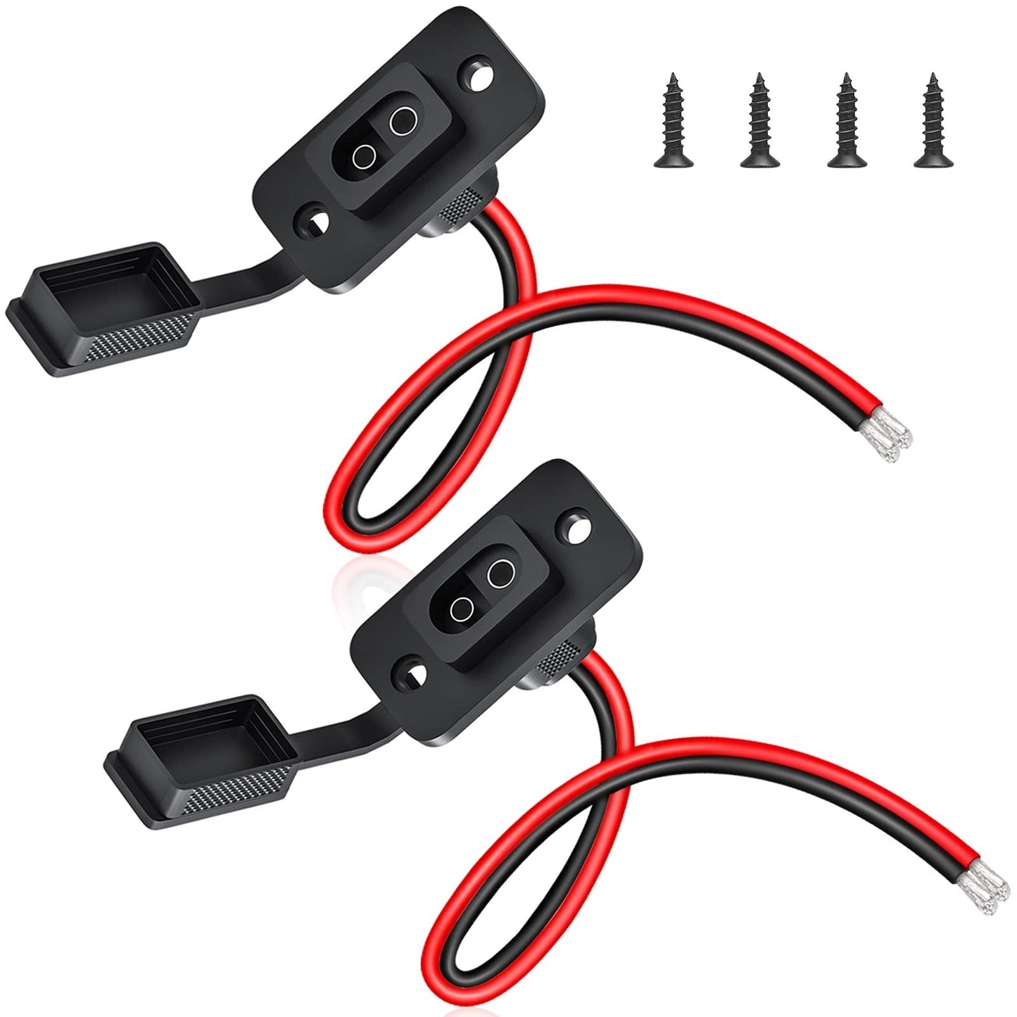Weatherproof SAE Quick Connect Solar Panel Flush Mount Socket 2 Pack
