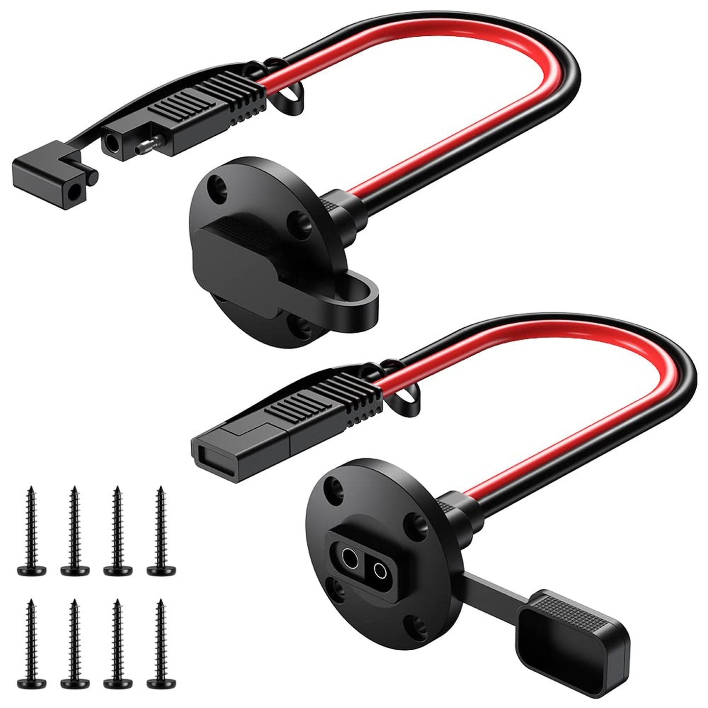 Weatherproof SAE Connector Socket for Solar Generator Quick Connect 2 Pack