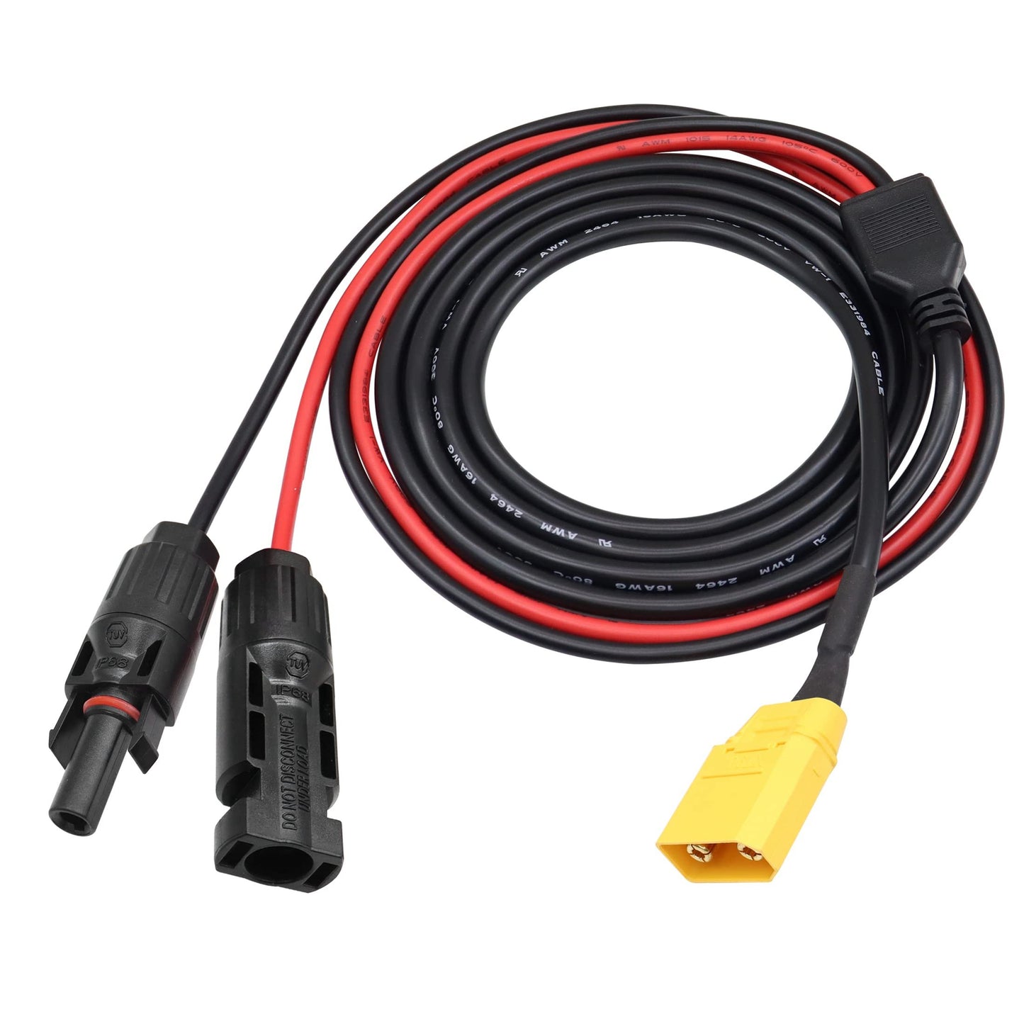 Solar XT90 Connector Cable 16AWG 1.8M Adapter for Power Stations