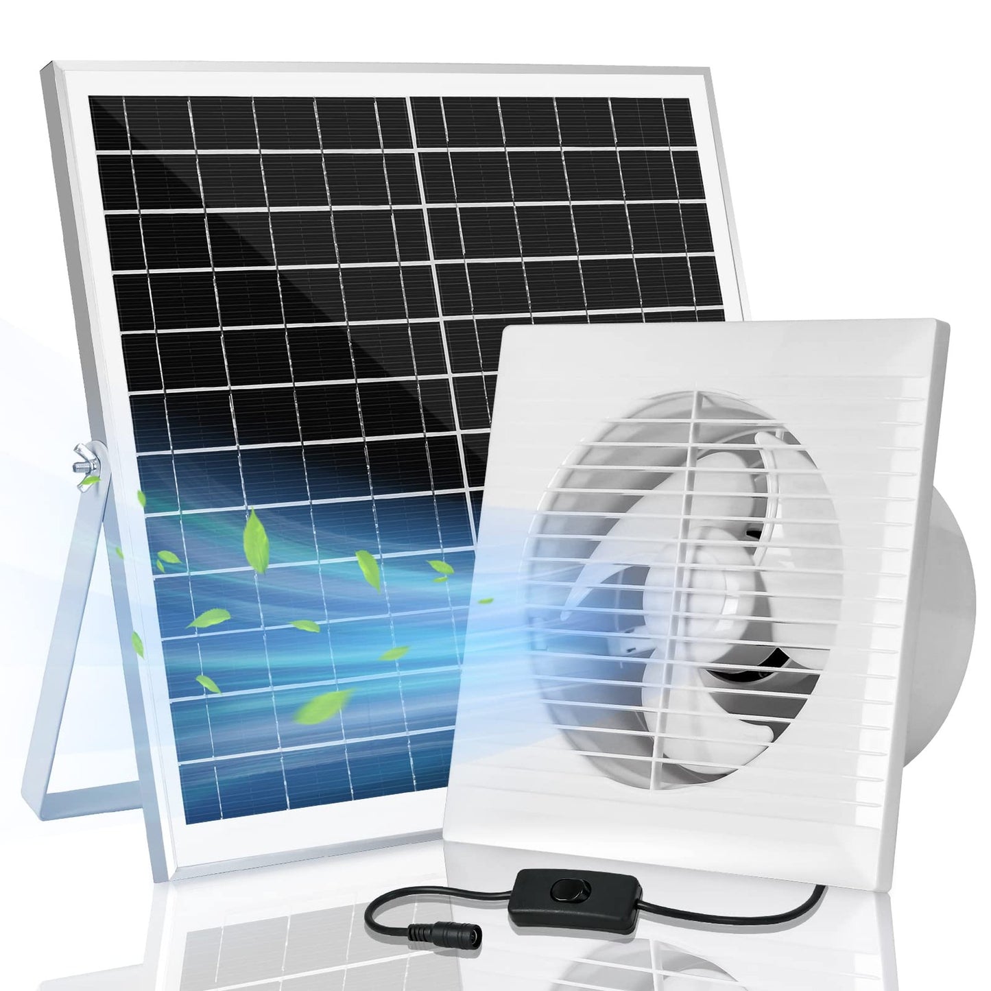 SolarVent 20W Eco Fan for Greenhouses, Sheds, Attics, and Pet Houses